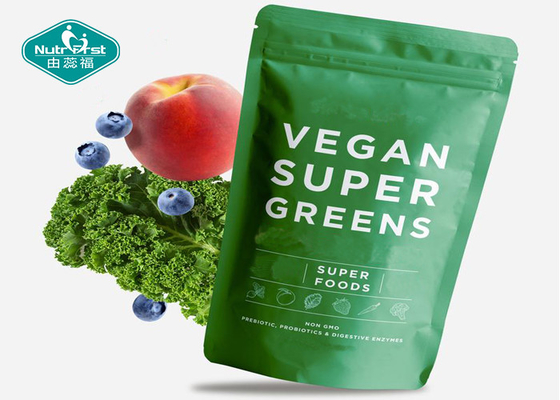 Bespoke Flavor Digestive Enzymes Probiotics Superfood Greens Blend Powder with Spirulina Chlorella