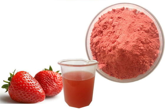 Pink Delicious Fruit and Vegetable Powder Supplement, Freeze Dried Strawberry Fruit Powder Support Healthy Eyesight