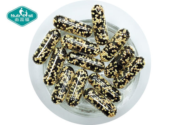 Ferrous Sustained Release Micro Pellets Capsule with Yellow + Black Brown Pellets Contract Manufacturing