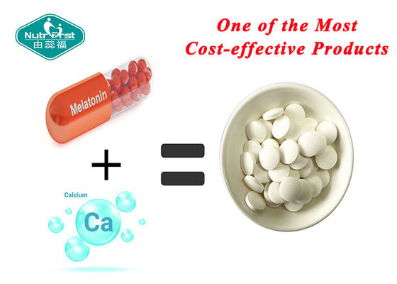 OEM Cost-effective Melatonin 3 mg Plus Calcium Tablets Support Restful Sleep Dietary Supplements