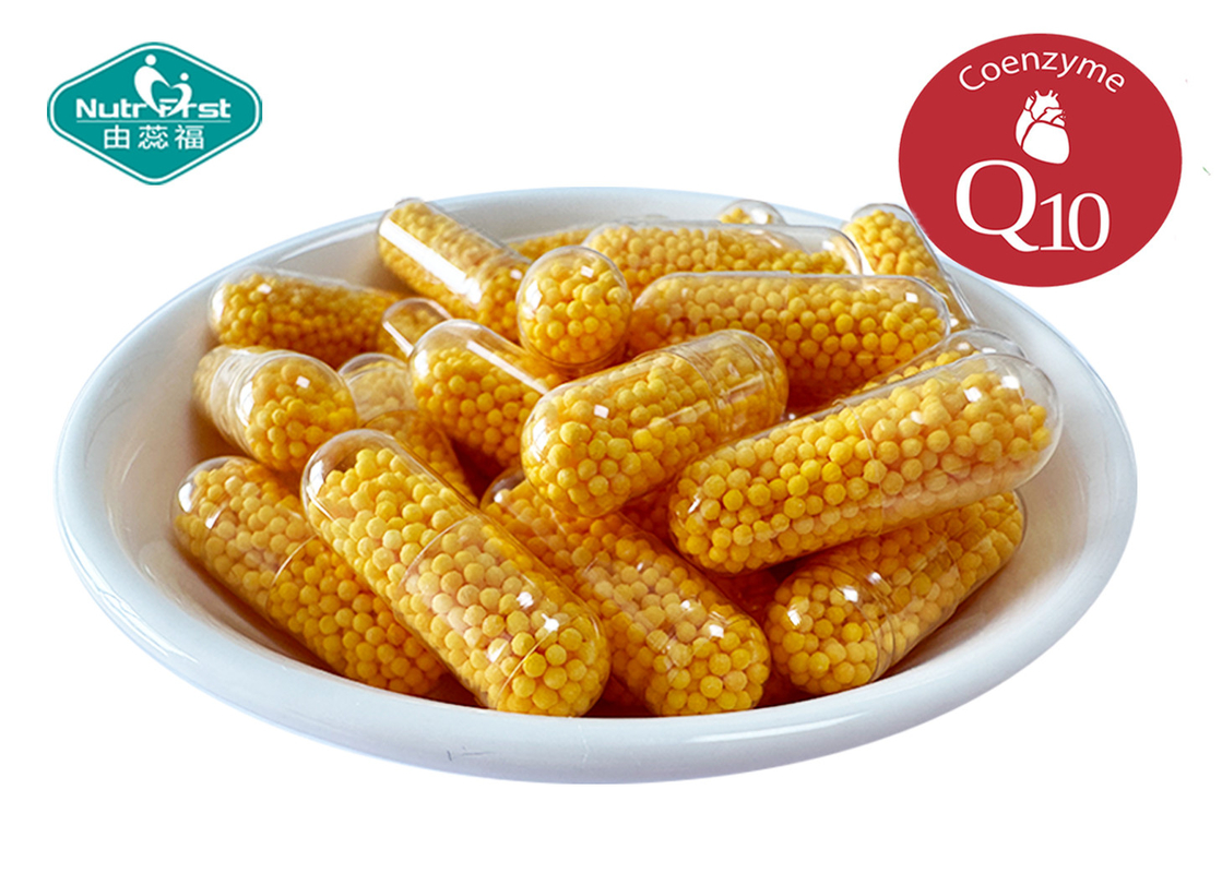 OEM Vegan Coenzyme Q10 CoQ 10 Sustained Release Beadlets Micopellets Capsules for Heart Health